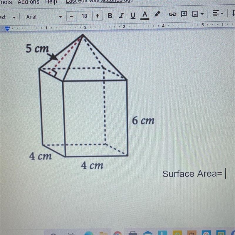 Find Surface Area from triangle rectangle :-example-1