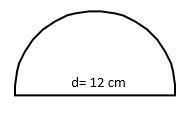 1. What is the circumference of a semi-circle with a diameter of 12 cm? (HINT: find-example-1