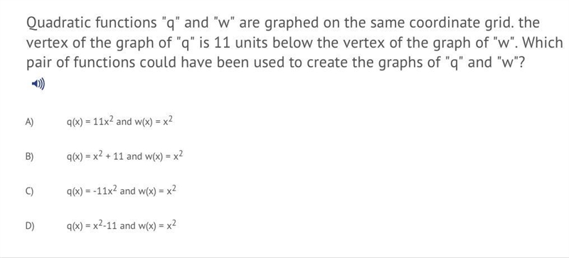 Quadratic functions “q” and “w” are graphed on the same coordinate grid the vertex-example-1