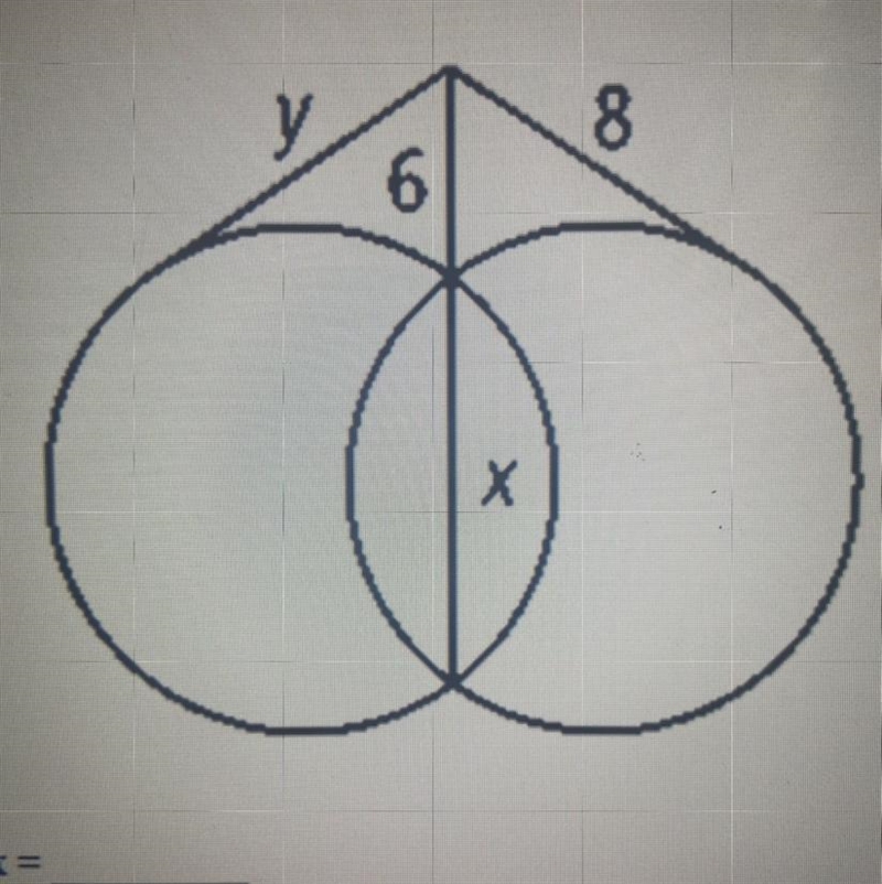 Find the value of each variable using the given chord, secant, and tangent lengths-example-1