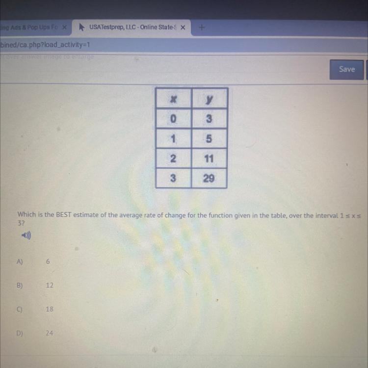 PLEASE HELP 20 points Which is the BEST estimate of the average rate of change for-example-1