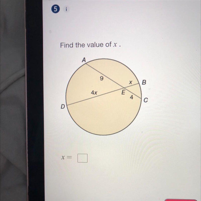 Find the value of x and show all steps please-example-1