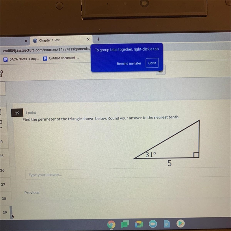 How to find the perimeter of the triangle ?-example-1