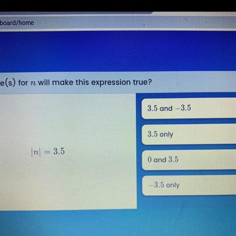 What value(s) for n will make this equation true?-example-1