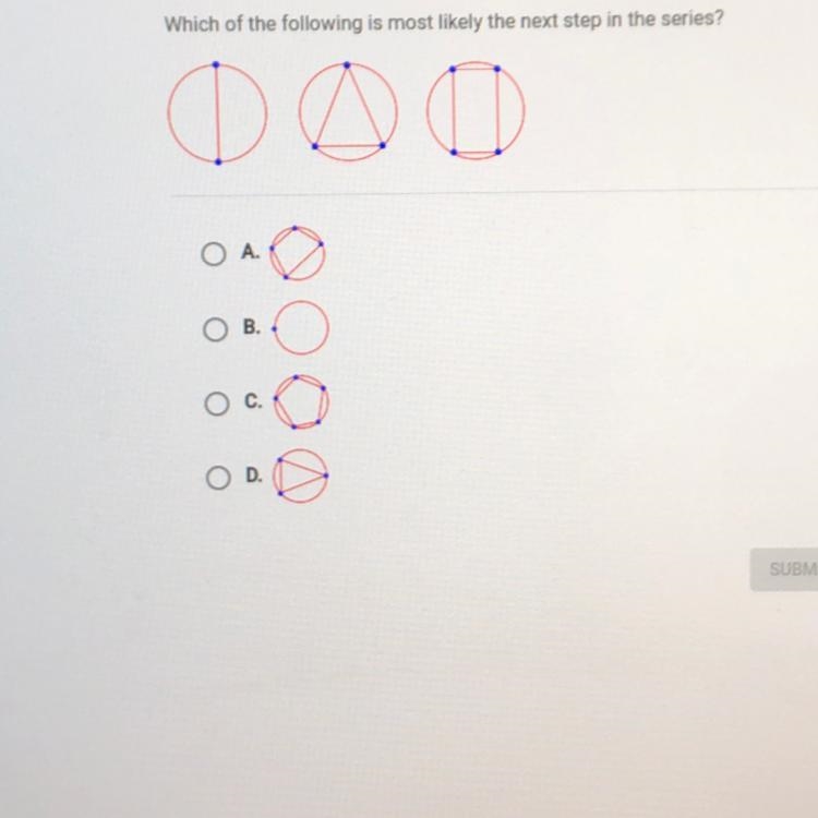 Which of the following is most likely the next step in the series?-example-1