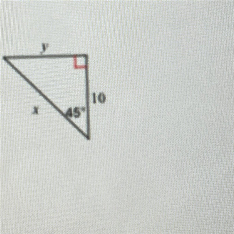 PLEASE HELP ME ASAP ?!? Find the missing side lengths. Leave your answers as radicals-example-1