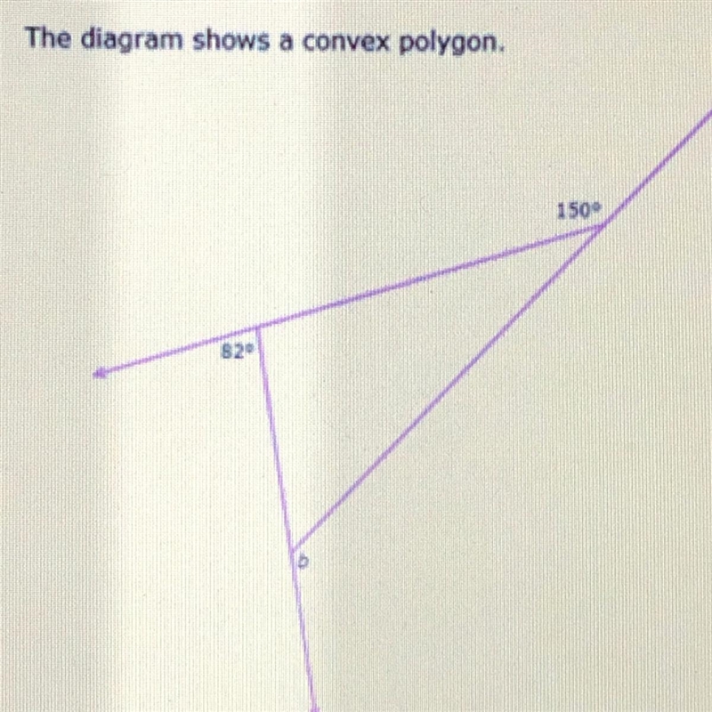 The diagram shows a convex polygon, what is the value of b?-example-1