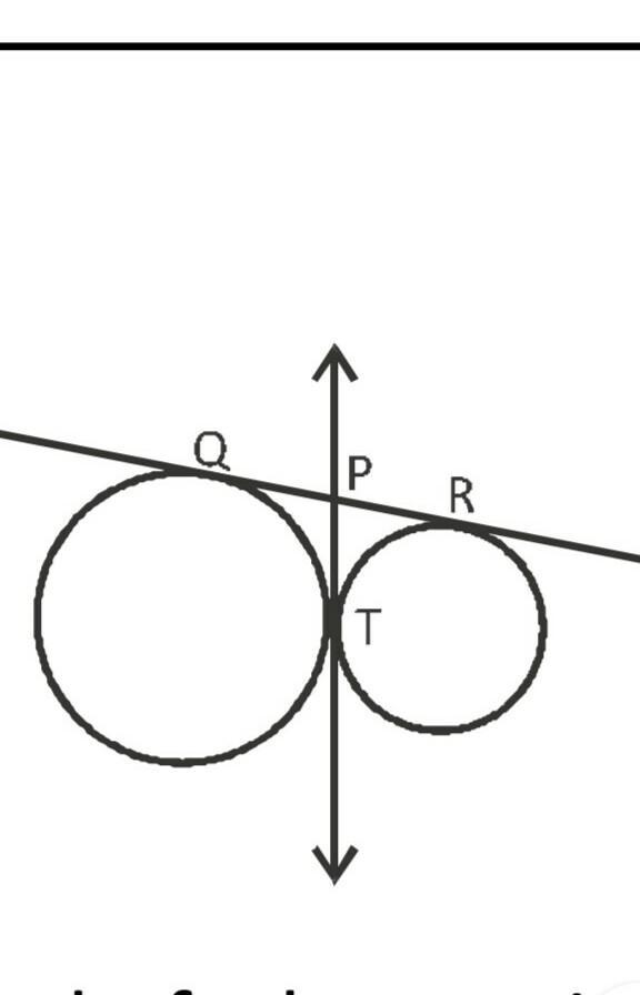 Fig., QR is a common tangent to the given circles, touching externally at the point-example-1