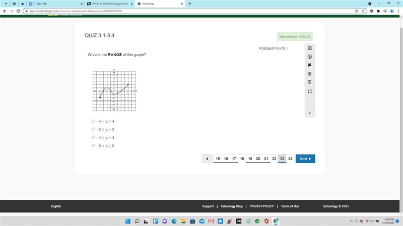 What is the RANGE of this graph?-example-1