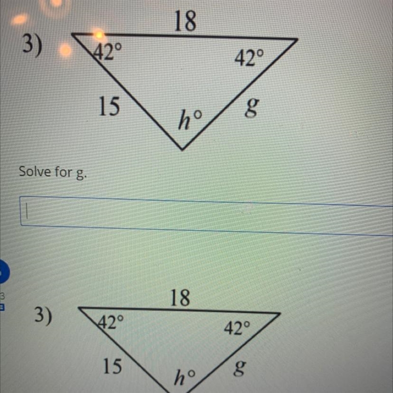 Solve for g and h please-example-1