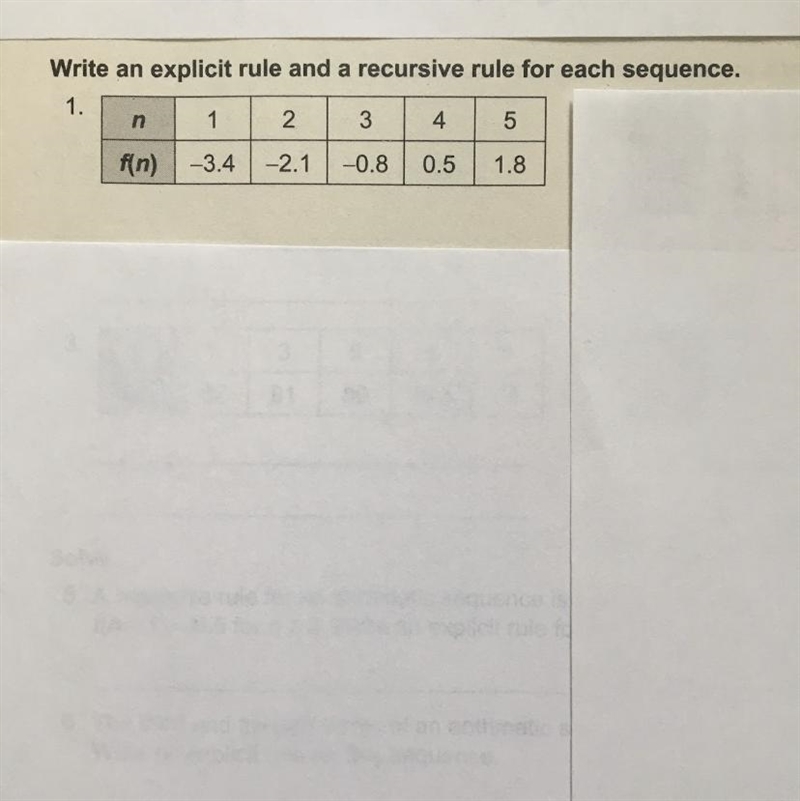 Write an explicit rule and a recursive rule for each sequence-example-1