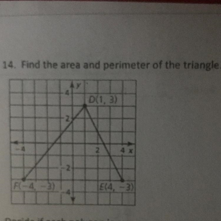 Find the area and perimeter of the triangle. PLEASEE HELP ME THANK YOUUU-example-1