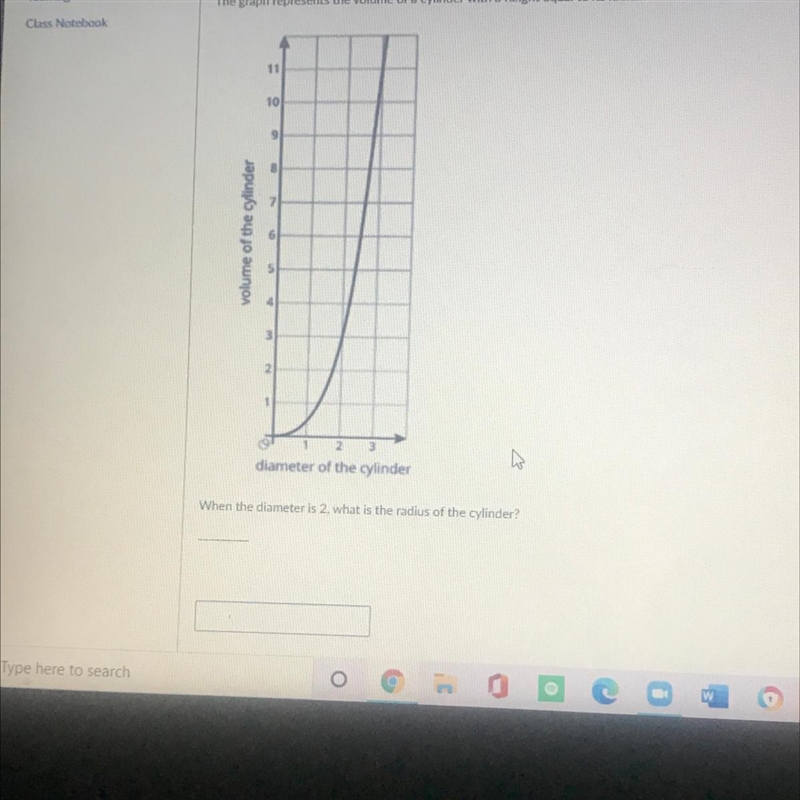 When the diameter is two what is the radius of a cylinder?-example-1