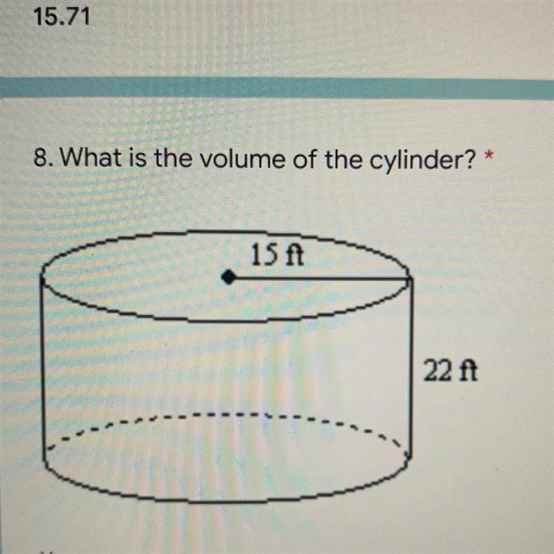 The volume of the cylinder-example-1