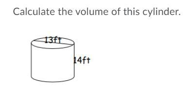 Calculate the volume of this cylinder. a) 132.7π cubic feet b) 591.5π cubic feet c-example-1