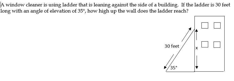 HELP DUE IN 10 MINS! Rounds to nearest foot. The ladder reaches ?? feet up the wall-example-1