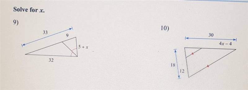 Can I get some help please? ASAP Solve for X. for both equations pleaseee​-example-1