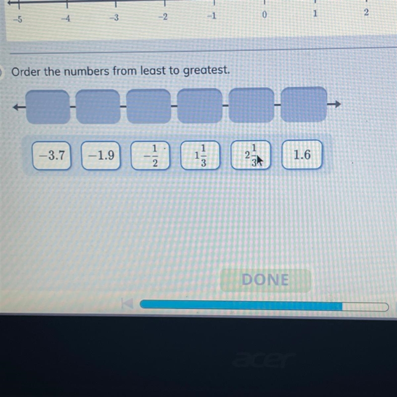 What is the order of the numbers from least to greatest-example-1