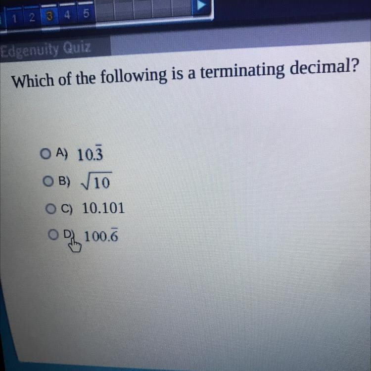 Which of the following is a terminating decimal?-example-1