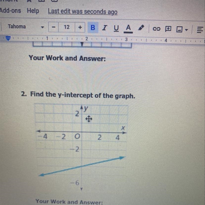 Find the y intercept of the graph-example-1