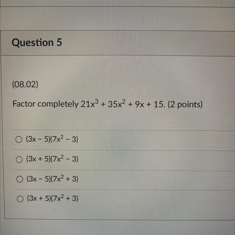 Factor completely 21x^3+35x^2+9x+15-example-1