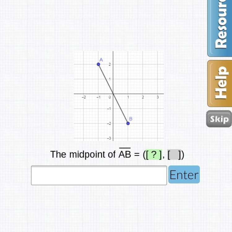 What is the midpoint of AB need help?-example-1