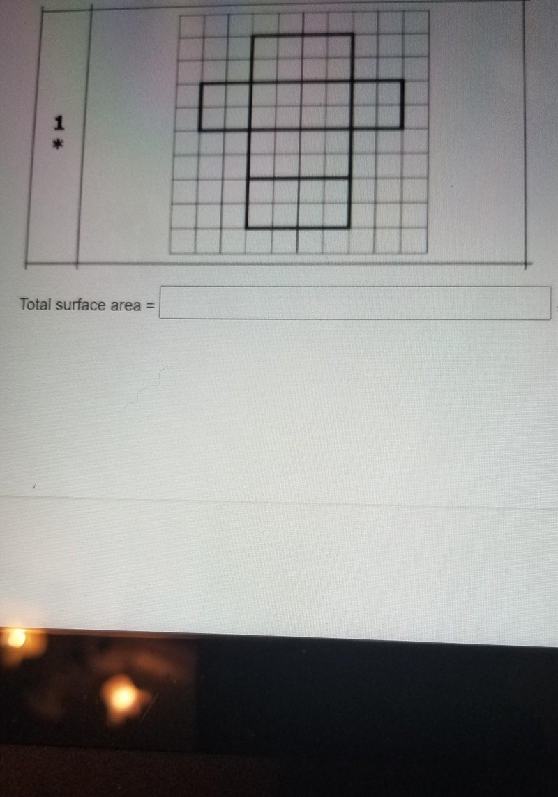 1 Total surface area = units?​-example-1