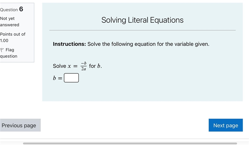 Solve the following equation for the variable given.-example-1