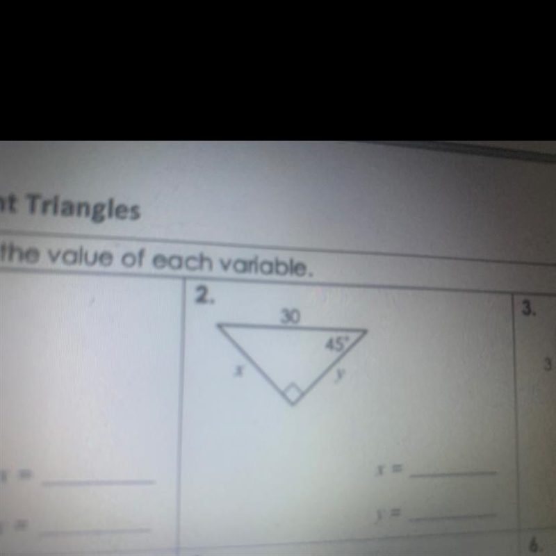 Please Answer Find the value of each variable-example-1