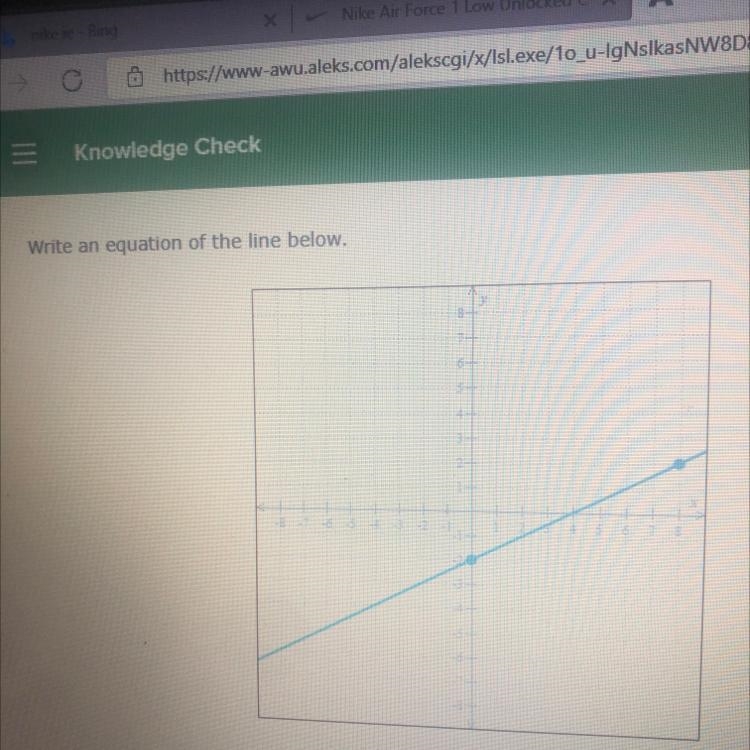 Write an equation of the line below. --example-1