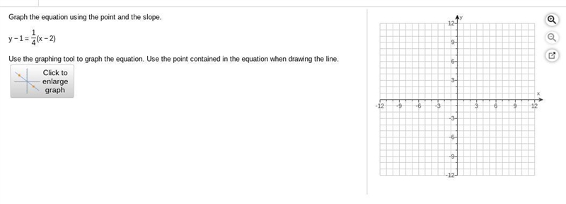 Y-1=1/4(x-2) the picture shows better, please help-example-1