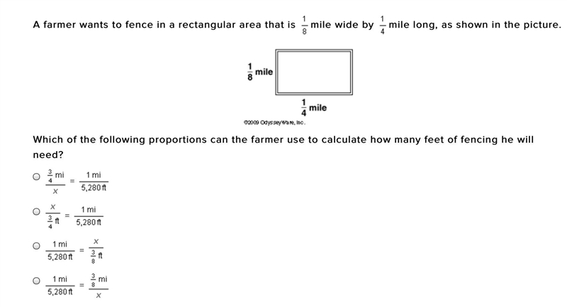 Hello I need help A farmer wants to fence in a rectangular area that is mile wide-example-1