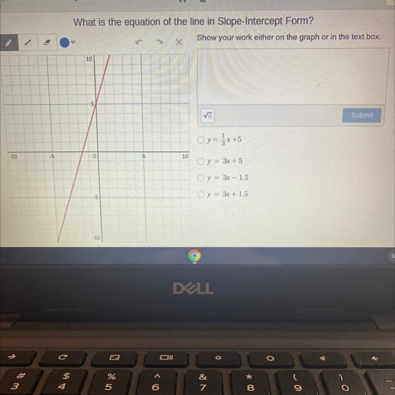 What is the equation of the line in slope-intercept form?-example-1