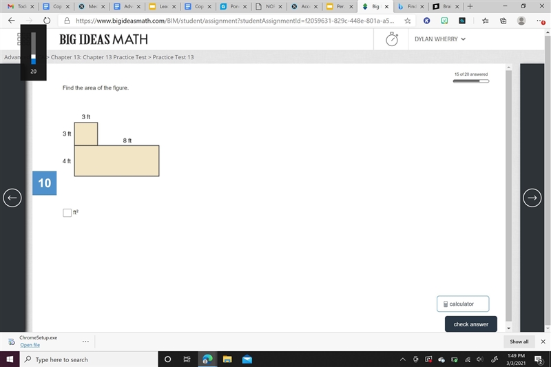 Find the area of the figure.-example-1