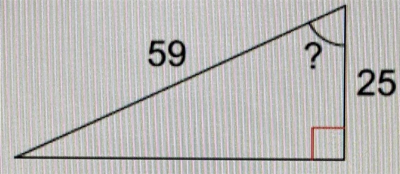 Find the measure of the indicated angle to the nearest degree. A) 16° C) 65° B) 23° D-example-1