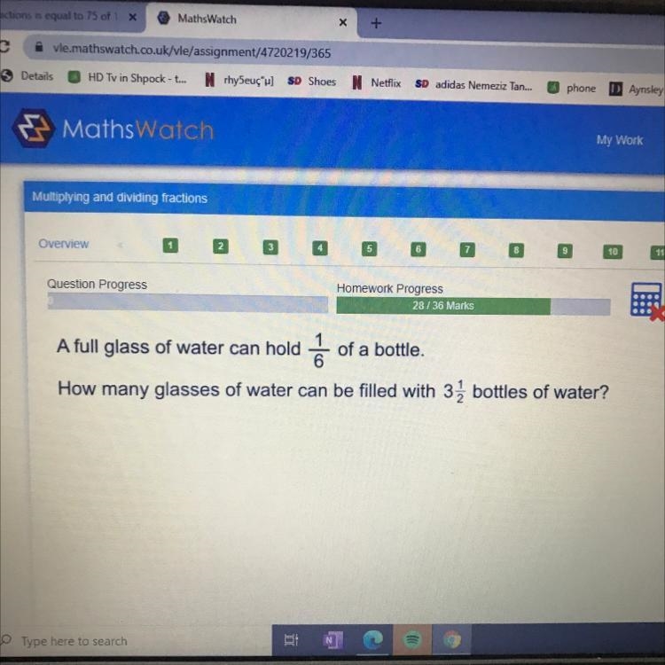 A full glass of water can hold a bottle. How many glasses of water can be filled with-example-1