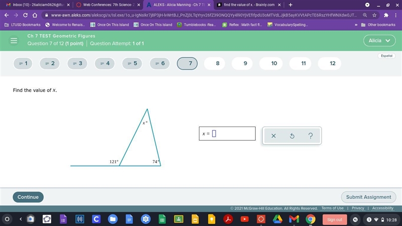 What is the value of x.-example-1