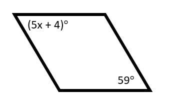 Find the value of x in The parallelogram.-example-1