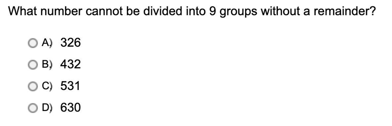 What number cannot be divided into 9 groups without a remainder?-example-1