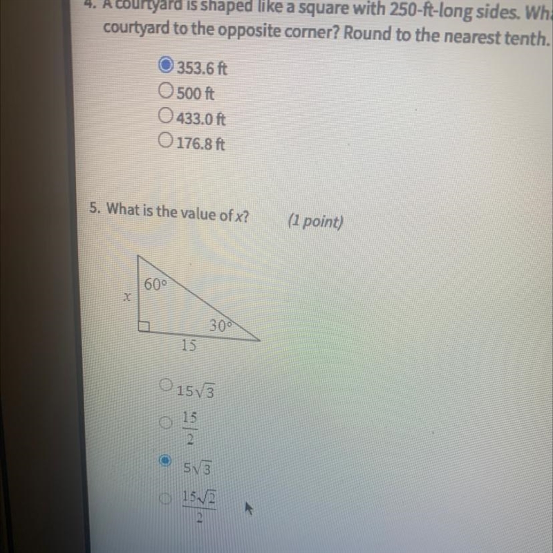 5. What is the value of x?-example-1