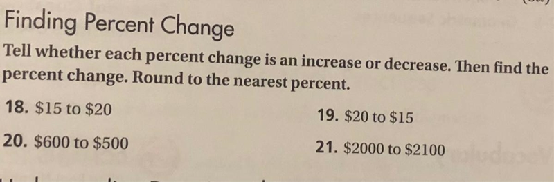 Plez help finding percent change-example-1