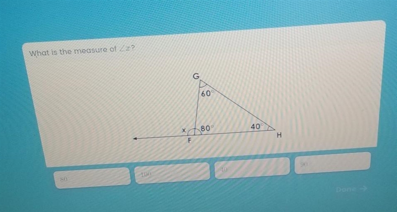 Options are a)80° b)100° c)40° d)90° please help​-example-1