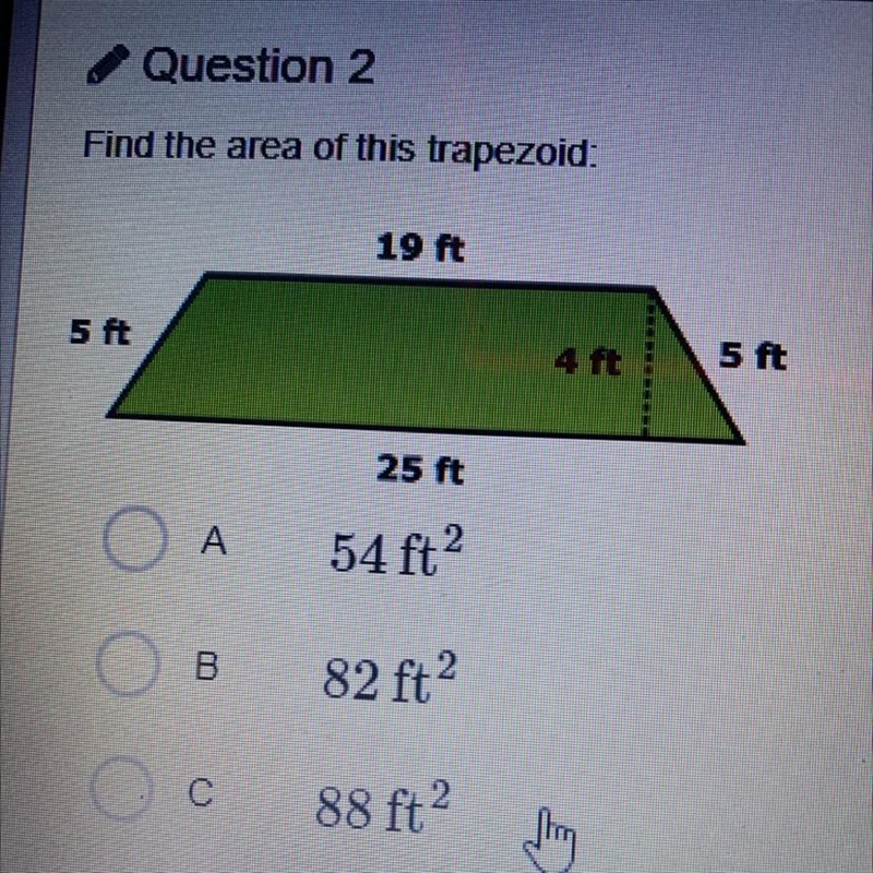 Fin the area of this trapezoid-example-1