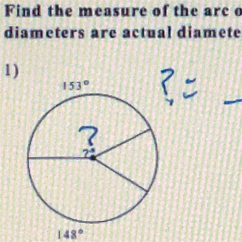 Find the measure of the are or central angle indicated. Assume that lines which appear-example-1