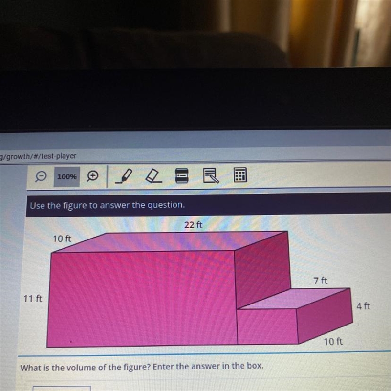 What is the volume of the figure? Enter the answer in the box.-example-1