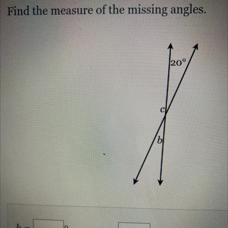 Find the measure of the missing angles.-example-1