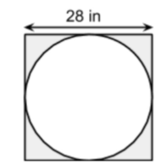 If a circle is cut from a square piece of plywood, as shown in the picture below, how-example-1