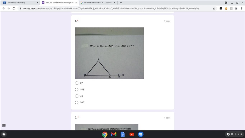 What is the m∠ACD, if m∠ABC = 37?-example-1