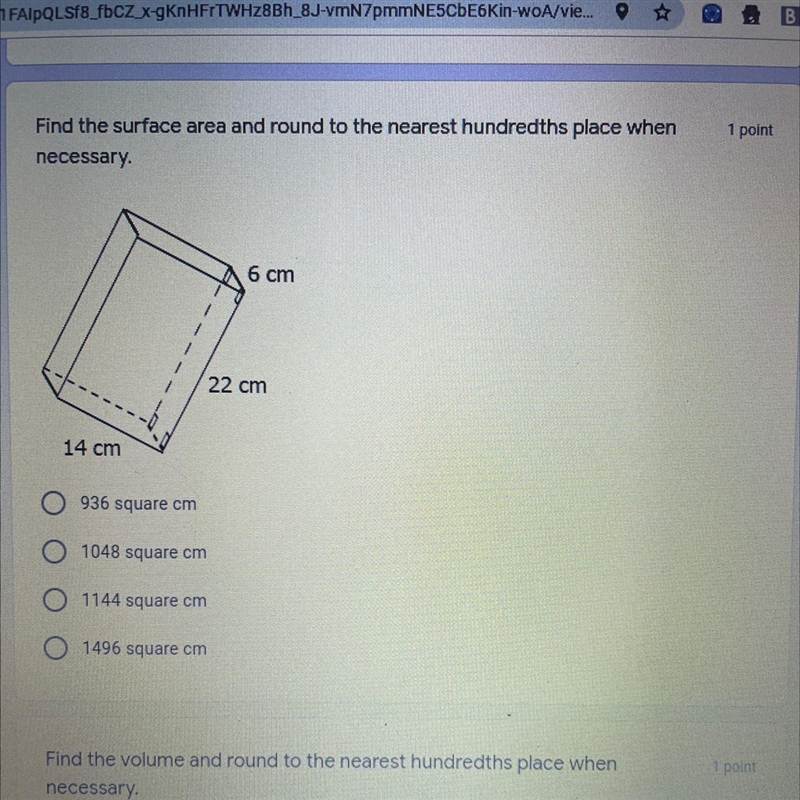 Find the surface area and round to the nearest hundredths place when necessary.-example-1