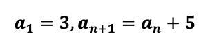 Find the first five terms of the sequence described.-example-1